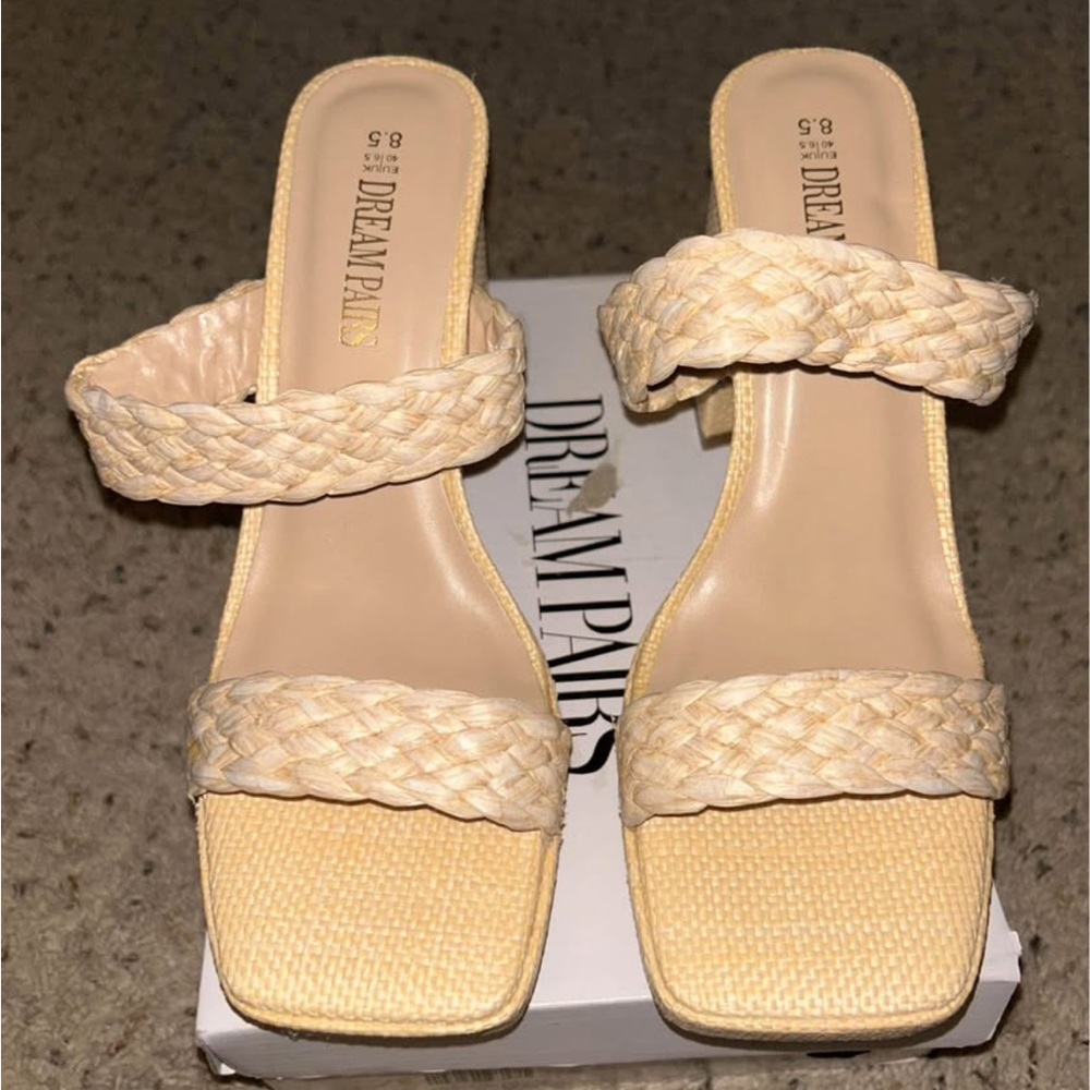 Dream Pairs Women's Tan Braided Sandals